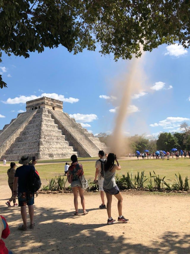 The Dust Devil in front of Chichen ItzaAuthor: u / PauloMarcial