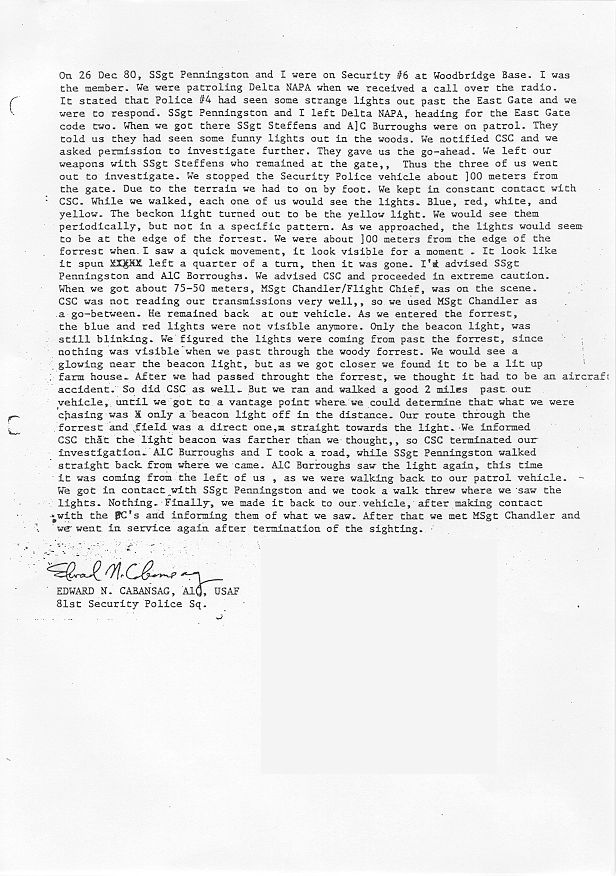 Witness statement Armar Edward N. Kabarega

Airman Edward N. Cabansag''s Witness Statement
Translated by «Yandex.Translator»