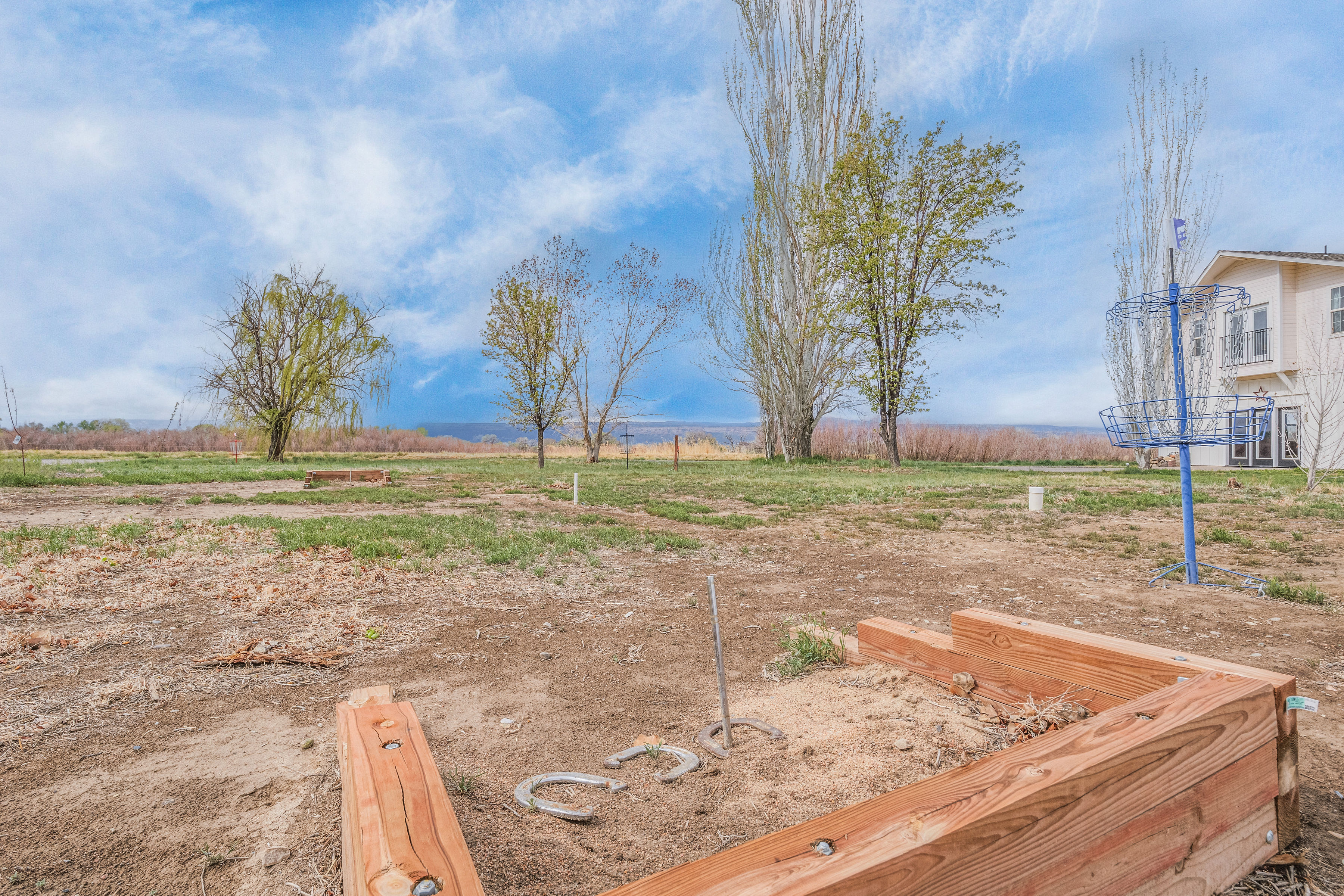Backyard - horseshoes and frisbee golf
