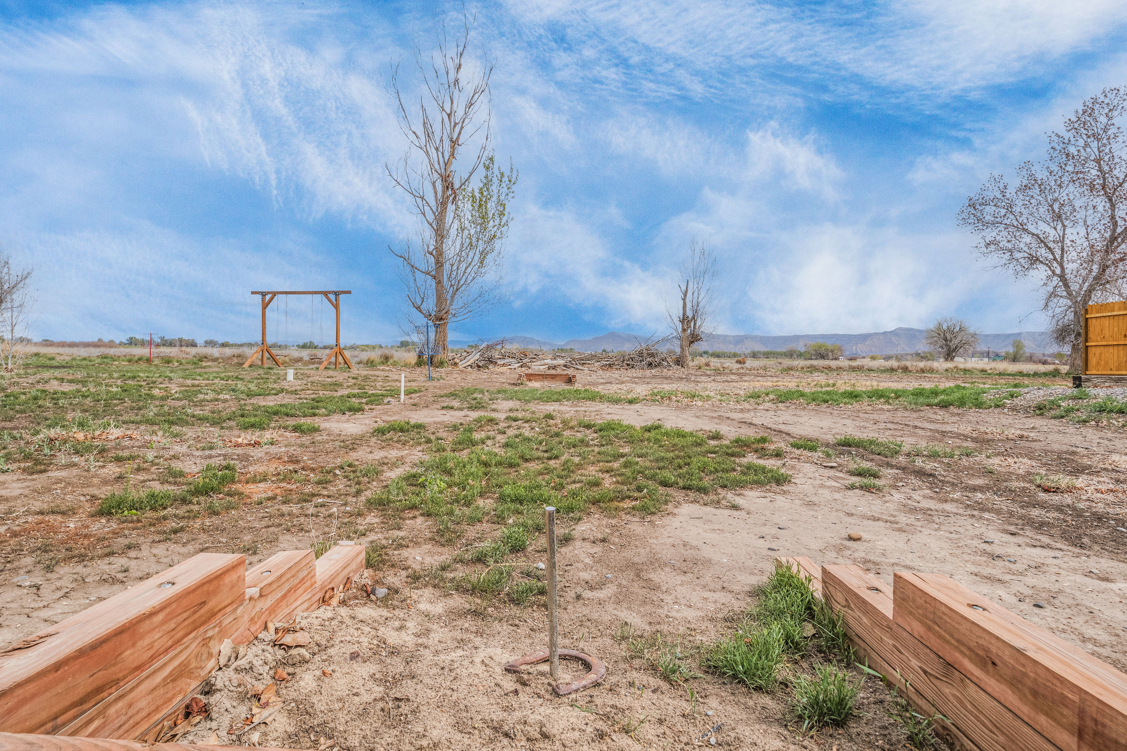 Backyard - horseshoes and frisbee golf