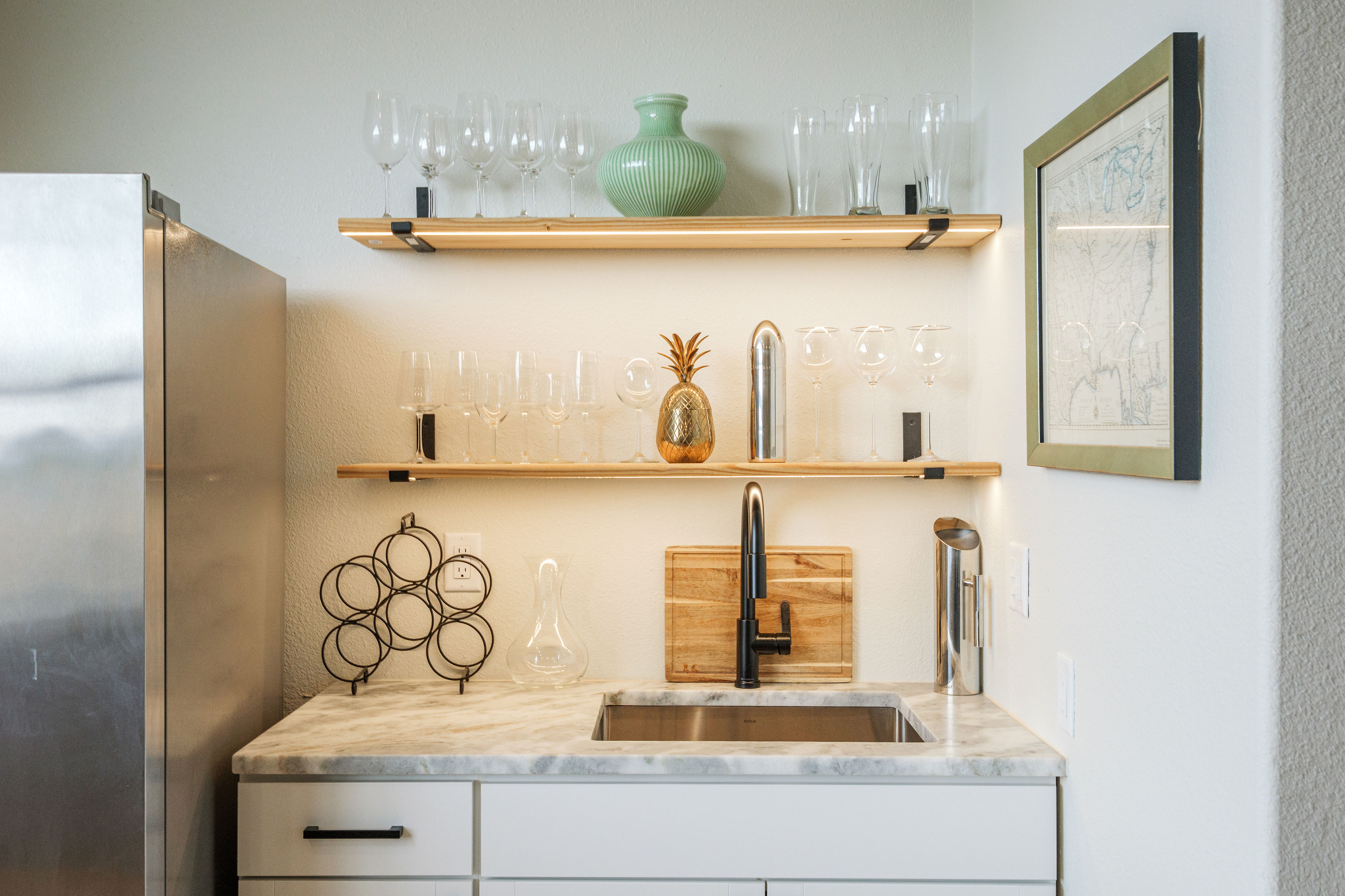Upstairs wet bar