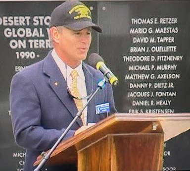 David Godshall speaking at the National Navy UDT-SEAL Memorial
