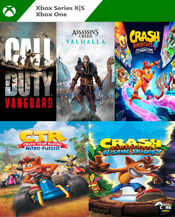 COMBO SUSCRIPCIÓN - 6 JUEGOS, VANGUARD, CRASH, CTR, VALHALLA