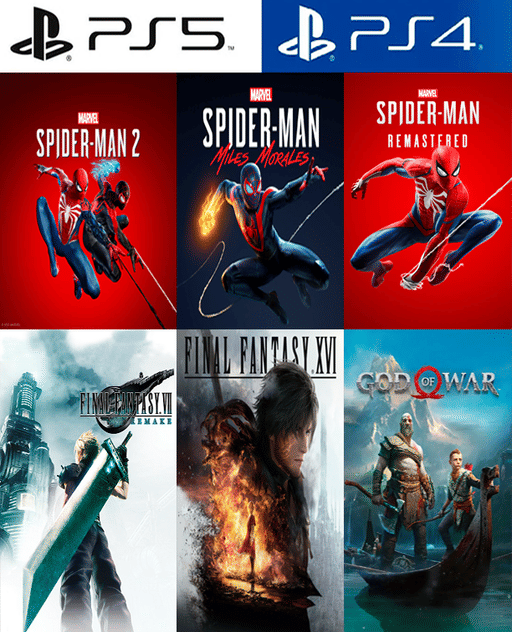 COMBO SUSCRIPCIÓN 6 JUEGOS - SPIDERMAN + FINAL FANTASY + GOD OF WAR