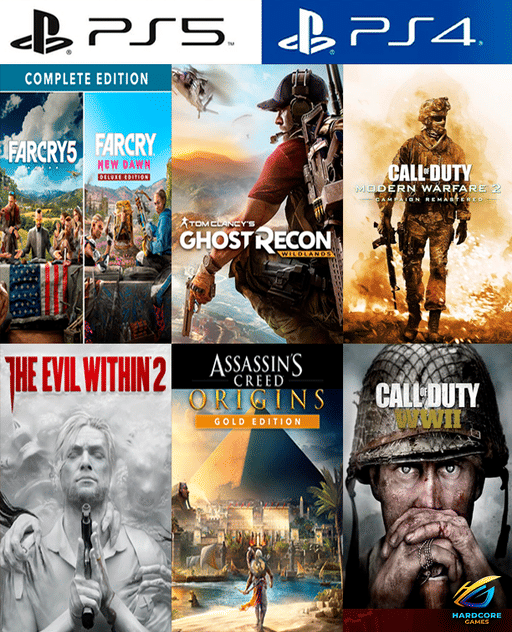 COMBO 10 JUEGOS - CALL OF DUTY WWII - MW2 - MORTAL KOMBAT 11 - FAR CRY