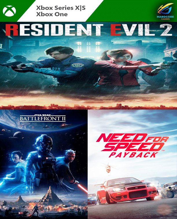 COMBO XBOX SUSCRIPCIÓN - 3 JUEGOS - RESIDENT EVIL 2 - SPEED PAYBACK