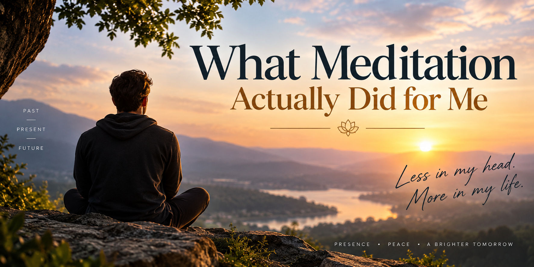 Peaceful sunset meditation scene at Golden Valley