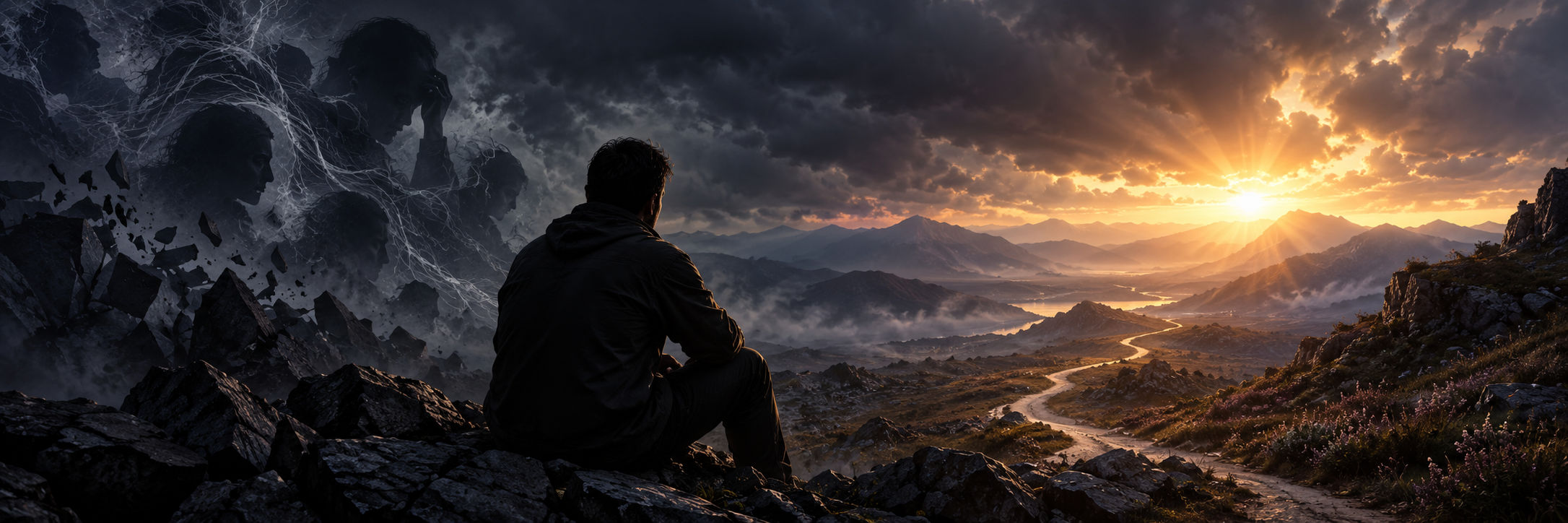 A person seeking peace while moving through a spiritual awakening