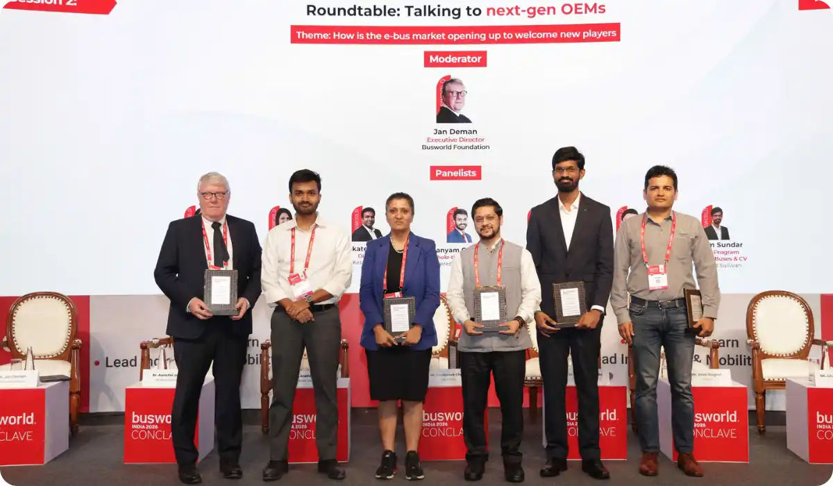 Busworld India Conclave 2026: 5 Key Conversations Shaping the Future of India's Bus Industry Busworld India Conclave 2026: 5 Key Conversations Shaping the Future of India's Bus Industry