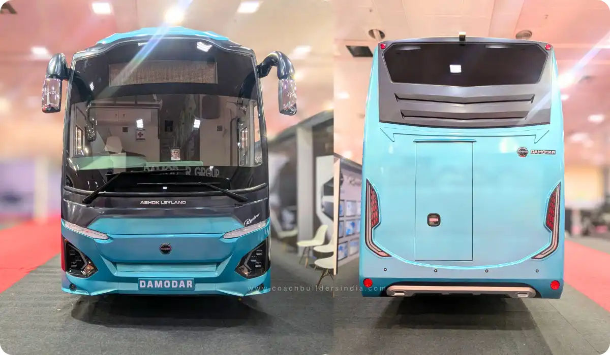 Top 5 Buses Displayed at Passenger Vehicle Expo 2025 Damodar Motors's Rudra Sleeper Coach