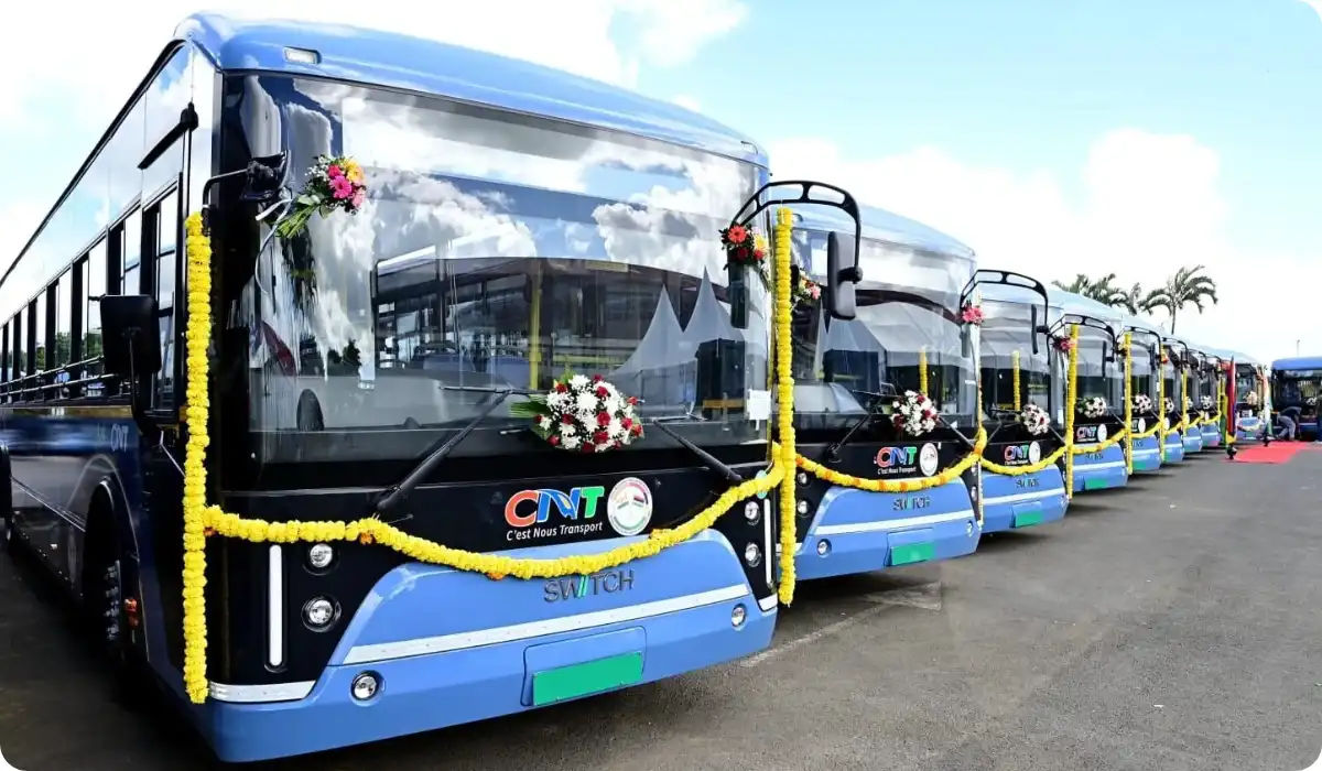 SWITCH Mobility Completes 100 Electric Bus Delivery to Mauritius, Marks India’s Largest EV Bus Export SWITCH Mobility Completes 100 Electric Bus Delivery to Mauritius, Marks India’s Largest EV Bus Export