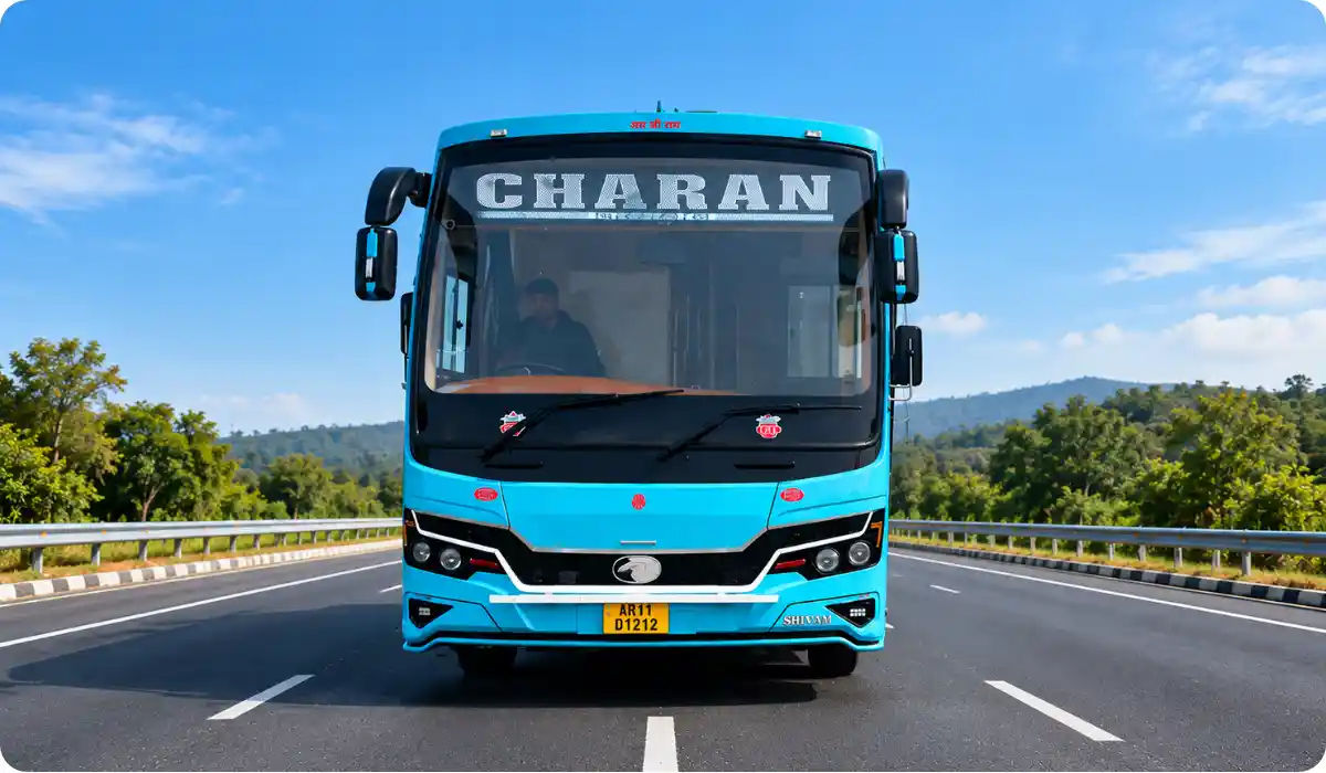 Sitaram Jangid Charts Shivam Coach Builders’ Shift From Bus Bodies to Modern Coach Manufacturing Shivam Coach Builders Blue Bus