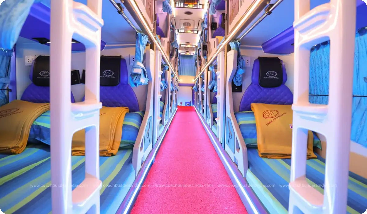 Swamy Ayyappa sleeper bus interior