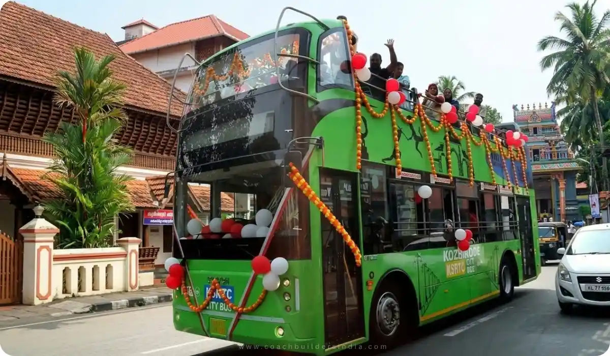 KSRTC Launches Open-Top Electric Double-Decker Bus For Kozhikode City Tours