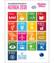 YK:n kestävän kehityksen tavoitteet – Agenda 2030, juliste