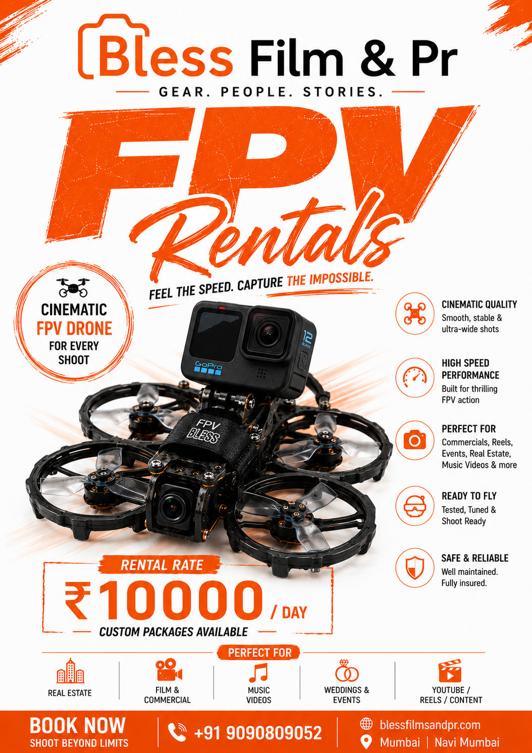 FPV Drone on Rent without Operator
