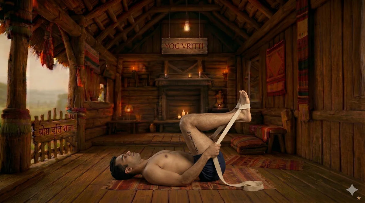 Ananda Balasana with Strap