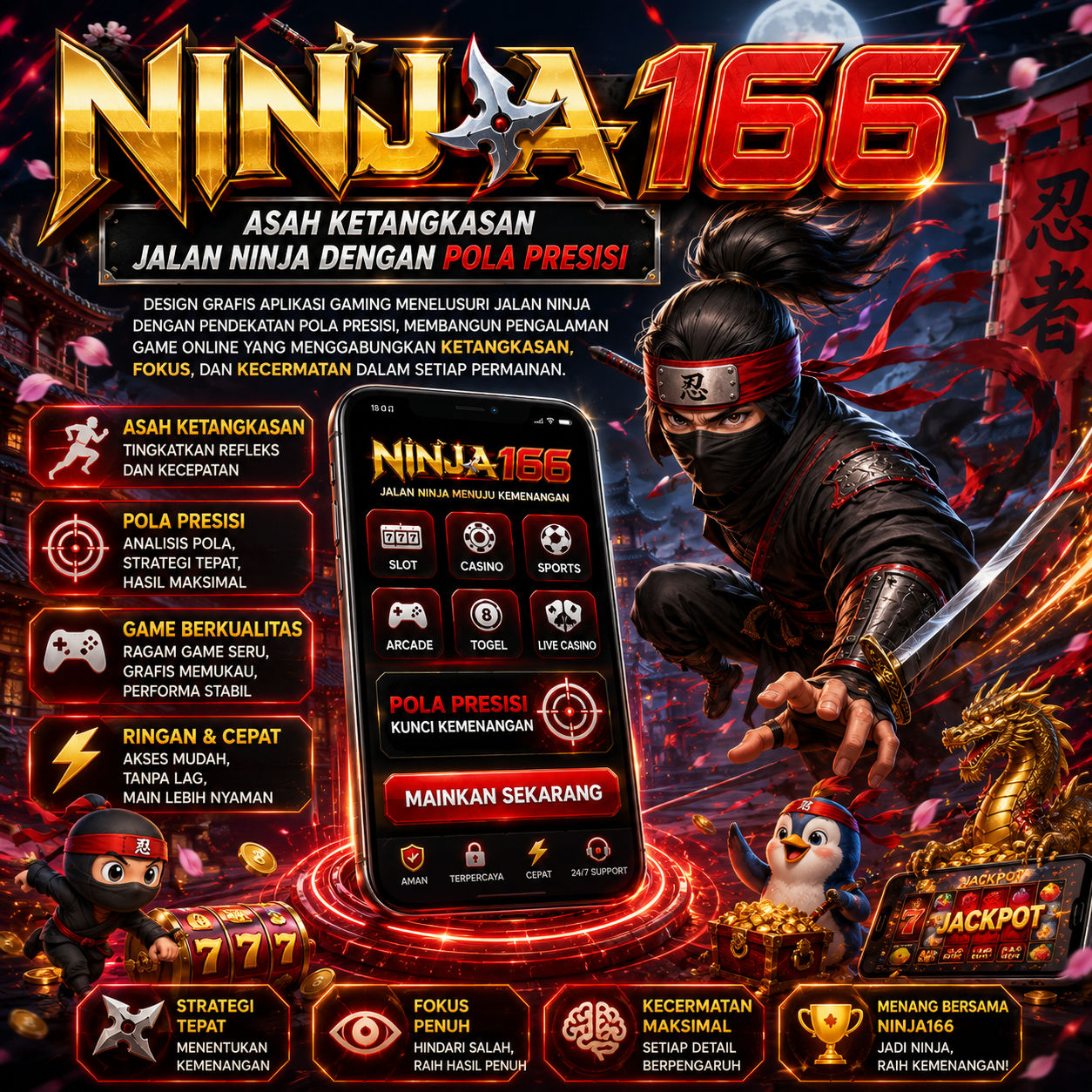 NINJA166 𖨁 Asah Ketangkasan Jalan Ninja Dengan Pola Presisi