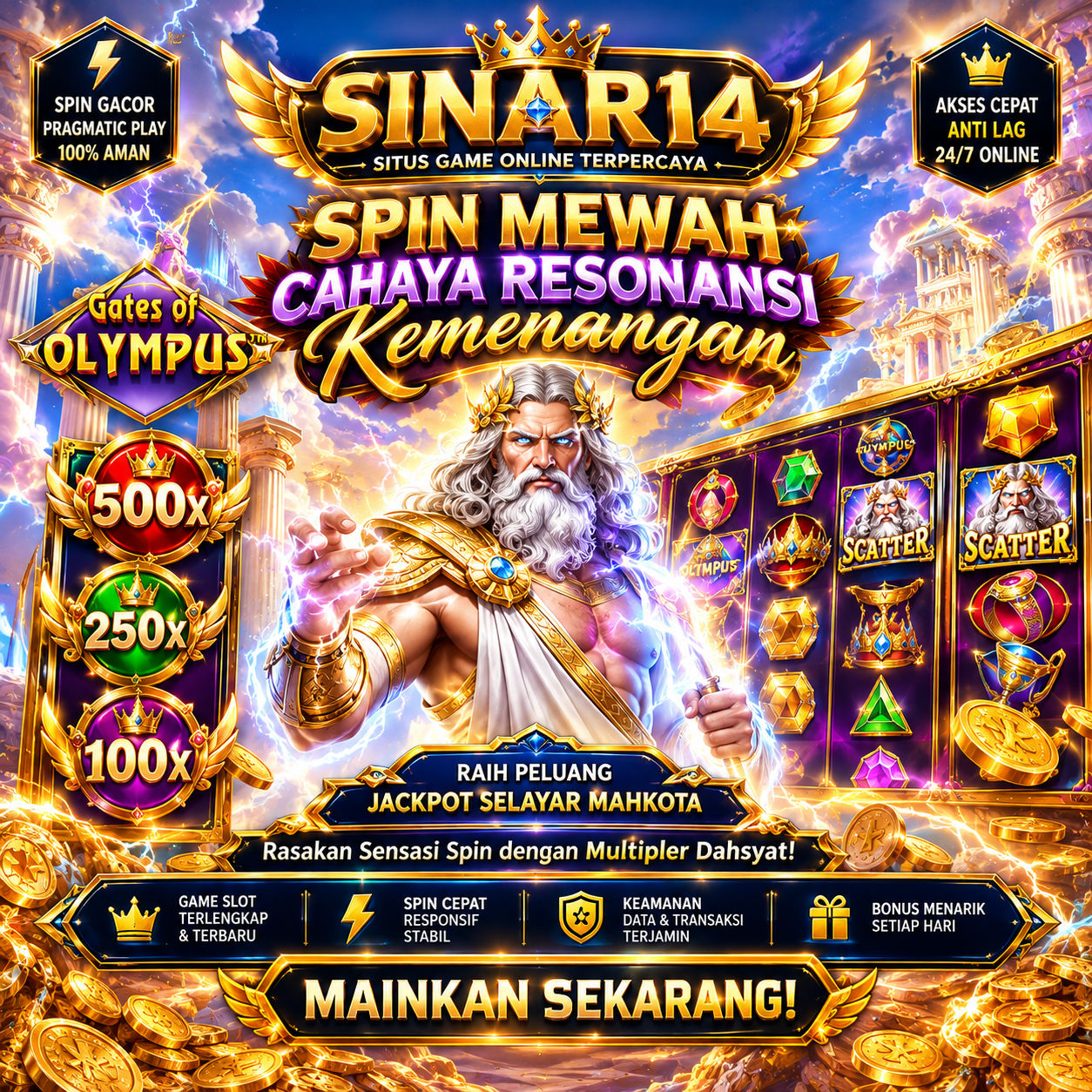 SINAR14 ๐ Spin Mewah Cahaya Resonansi Kemenangan