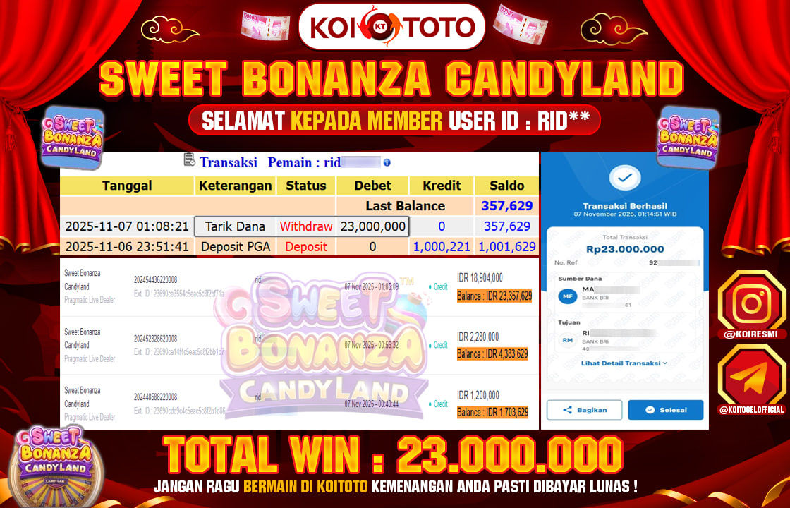 BIG WIN !! MENANG BESAR DI PERMAINAN GATES OF OLYMPUS 1000 SEBESAR RP 10.500.000 !!! KOITOTO LANGSUNG BAYAR LUNAS