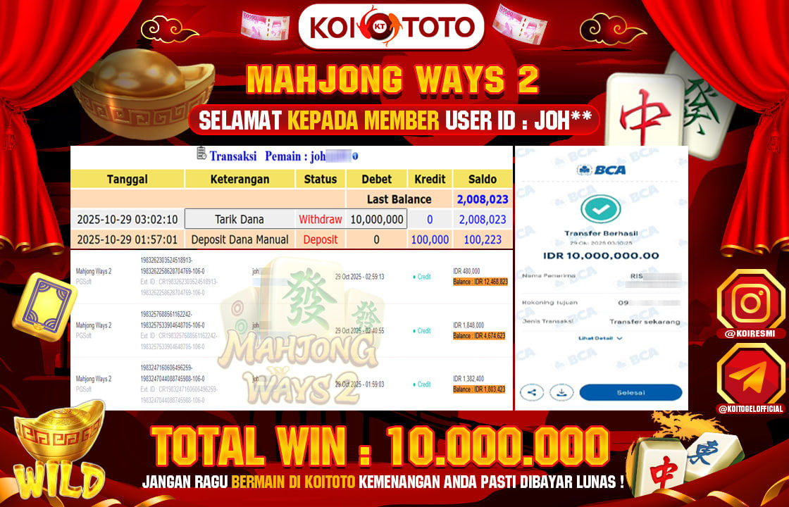 JACKPOT TOGEL !! MENANG BESAR DI PASARAN TOTO MACAO 5D SEBESAR RP 12.800.000 !!  KOITOTO DIBAYAR SECEPAT KILAT