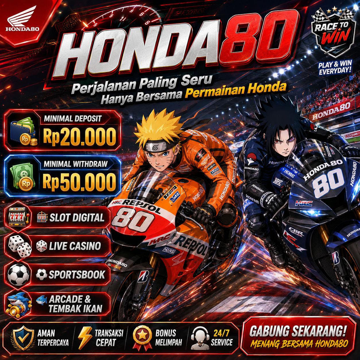 banner HONDA80 » Perjalanan Paling Seru Hanya Bersama Permainan Honda