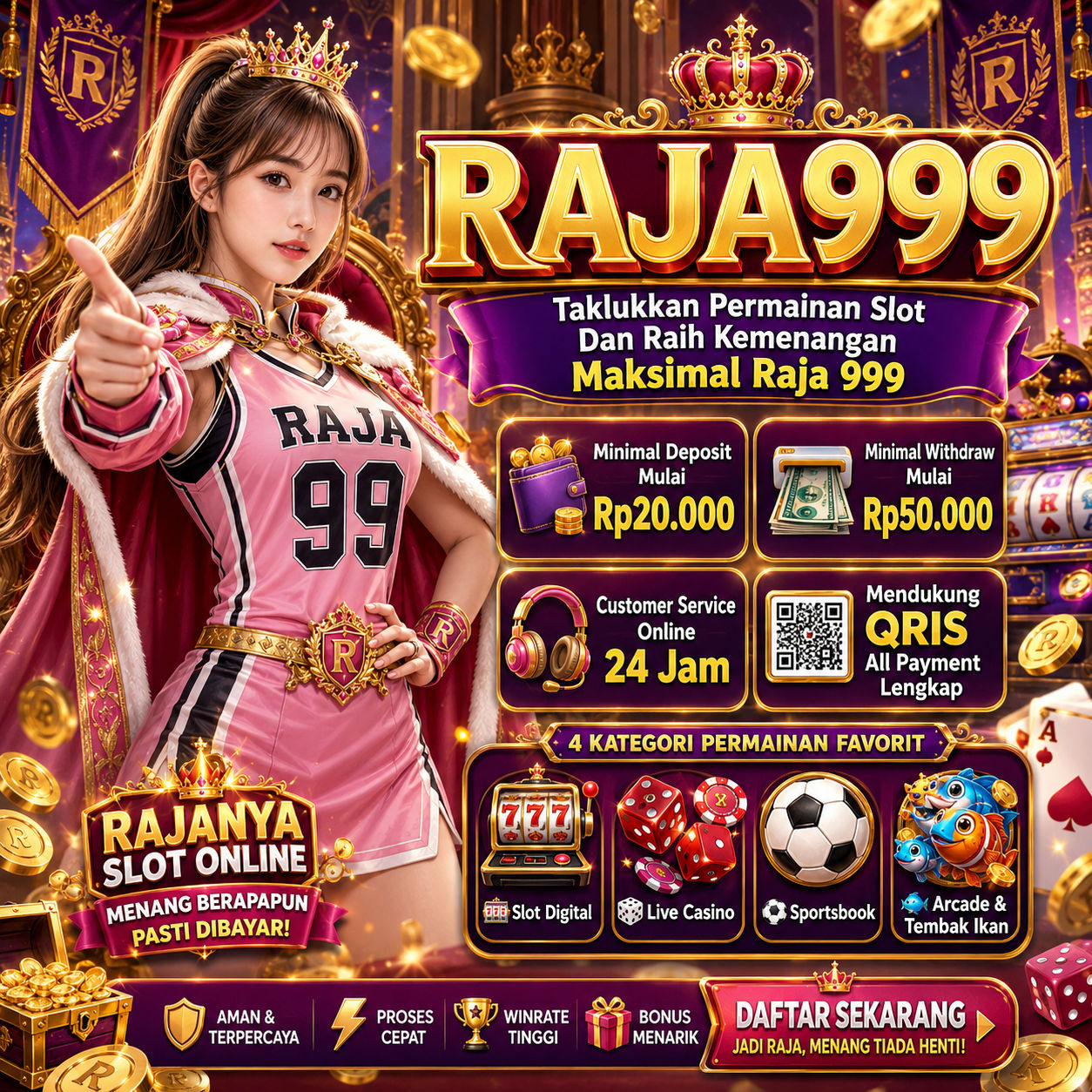 RAJA999 || Taklukkan Permainan Slot Dan Raih Kemenangan Maksimal Raja 999