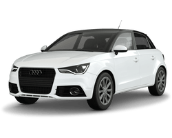 Audi A1 8X in weiss freigestellt mit Alufelge