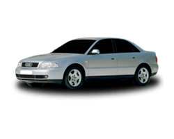Audi A4 B5 in silber freigestellt mit Alufelge