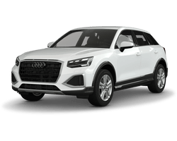 Audi Q2 GA in weiss freigestellt mit Alufelge
