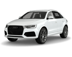 Audi Q3 8U in weiss freigestellt mit Alufelge