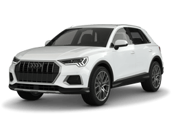 Audi Q3 F3 in weiss freigestellt mit Alufelge
