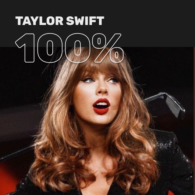 100% Taylor Swift. Wait, what’s that playing?