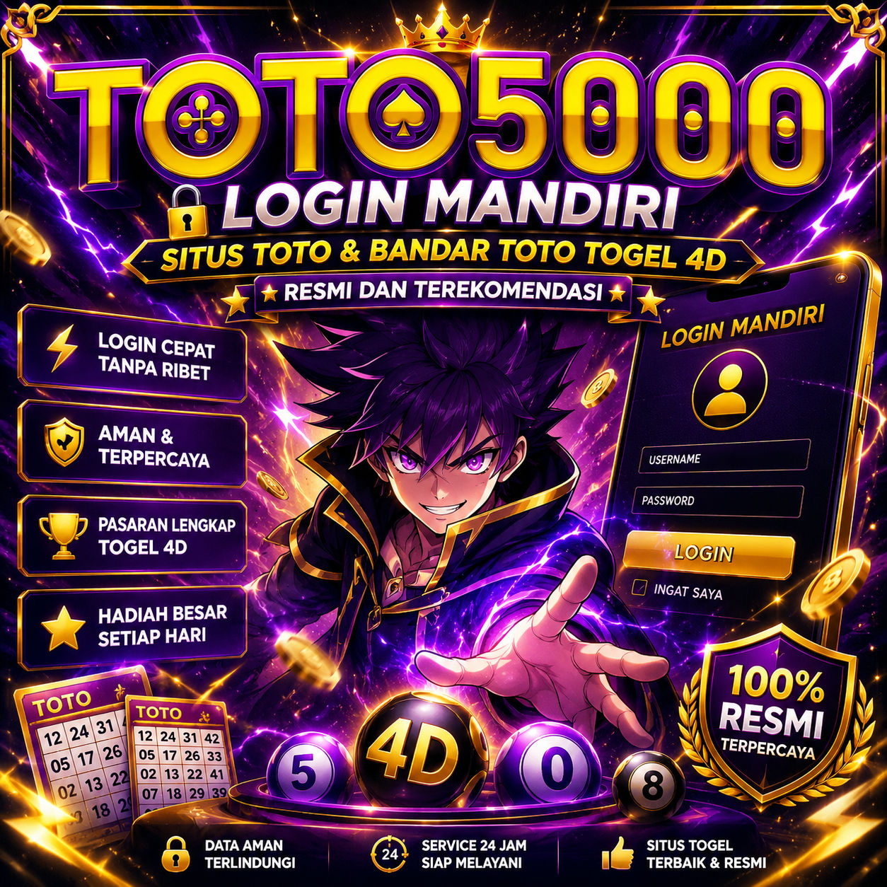TOTO5000 : Login Mandiri Situs Toto & Bandar Toto Togel 4D Resmi Dan Terekomendasi