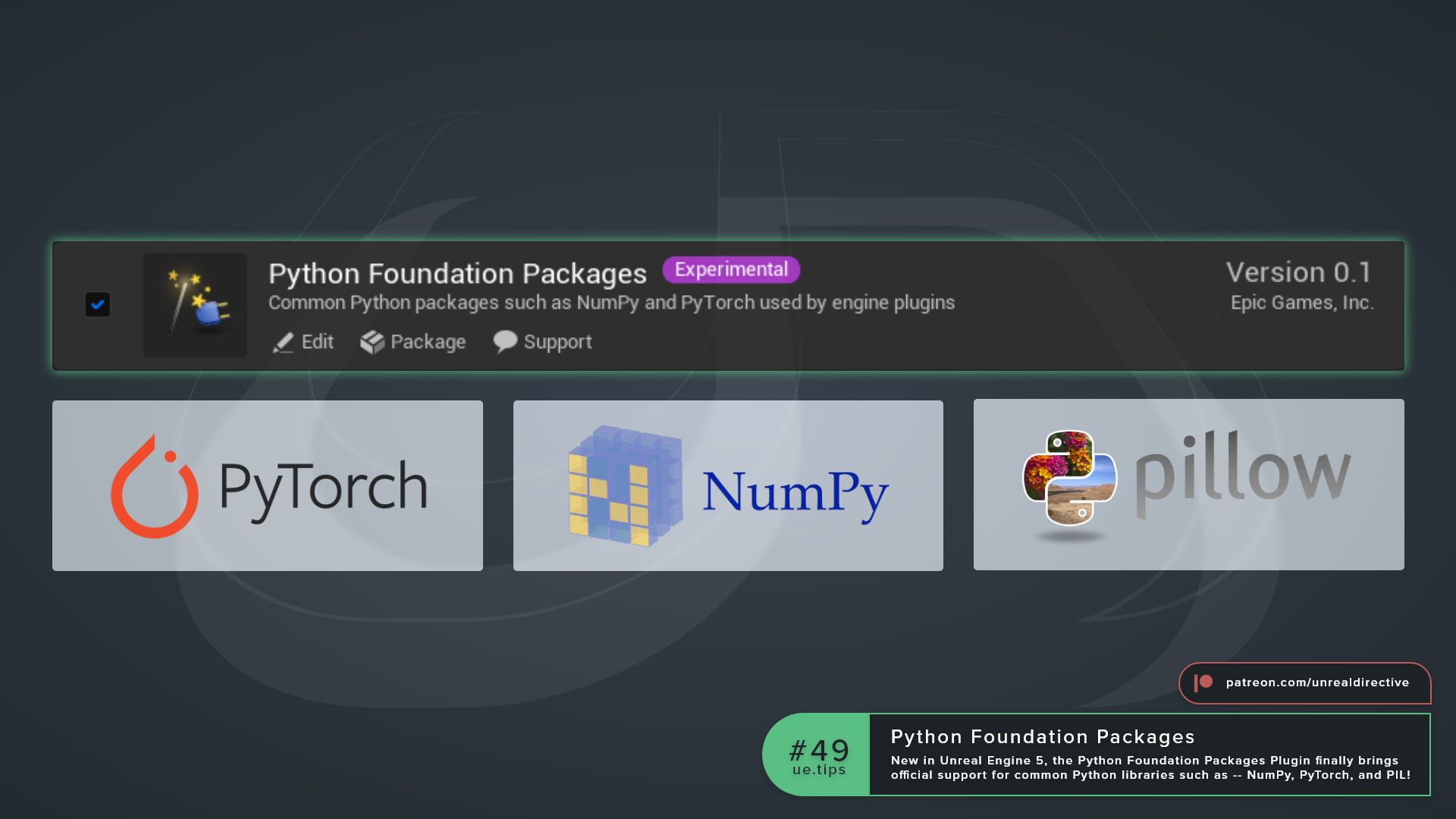 UE Tip: Python Foundation Packages Plugin