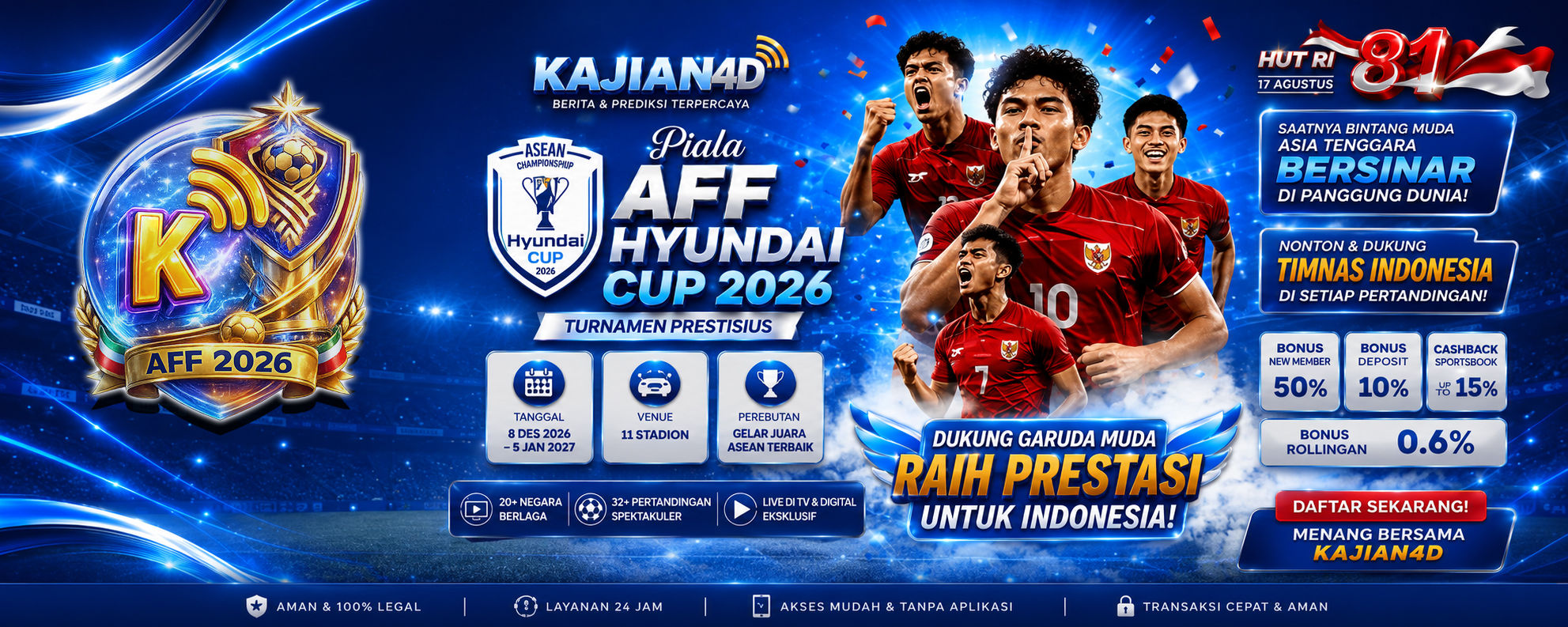 Banner Jadwal Pertandingan Piala AFF 2026 - ASEAN Championship