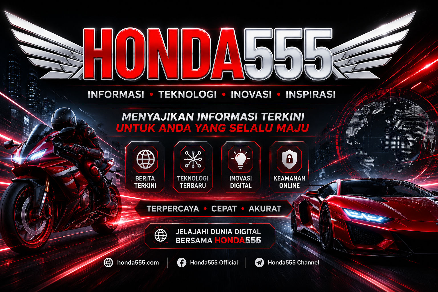 HONDA555 Front Black 