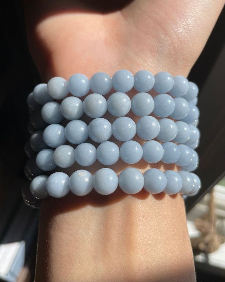Angelite Bracelet for calmness, spiritual awareness and emotional balance