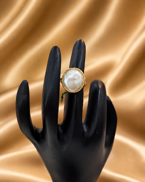 Beautiful mother of pearl set in a flexible metal case