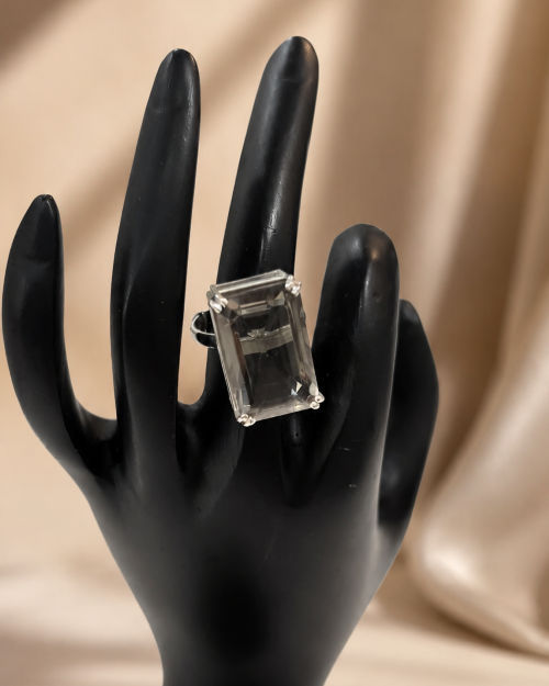 Smoky Quartz(Set in pure silver)