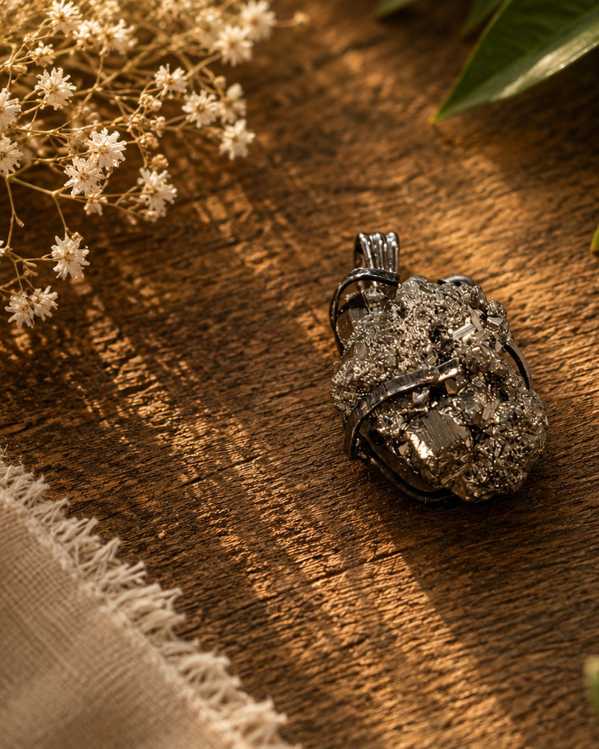 Raw Pyrite Pendant