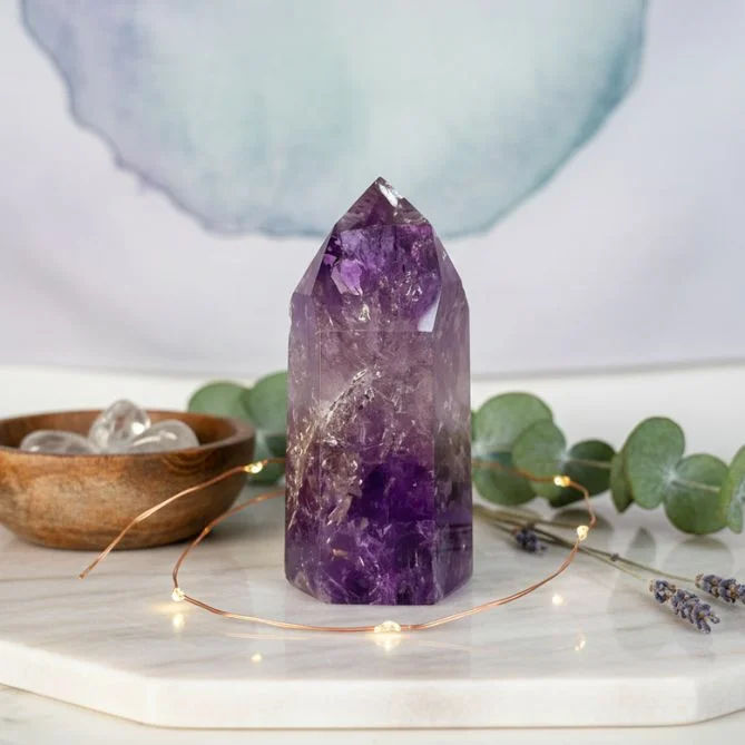 Rose Quartz Crystal Tower