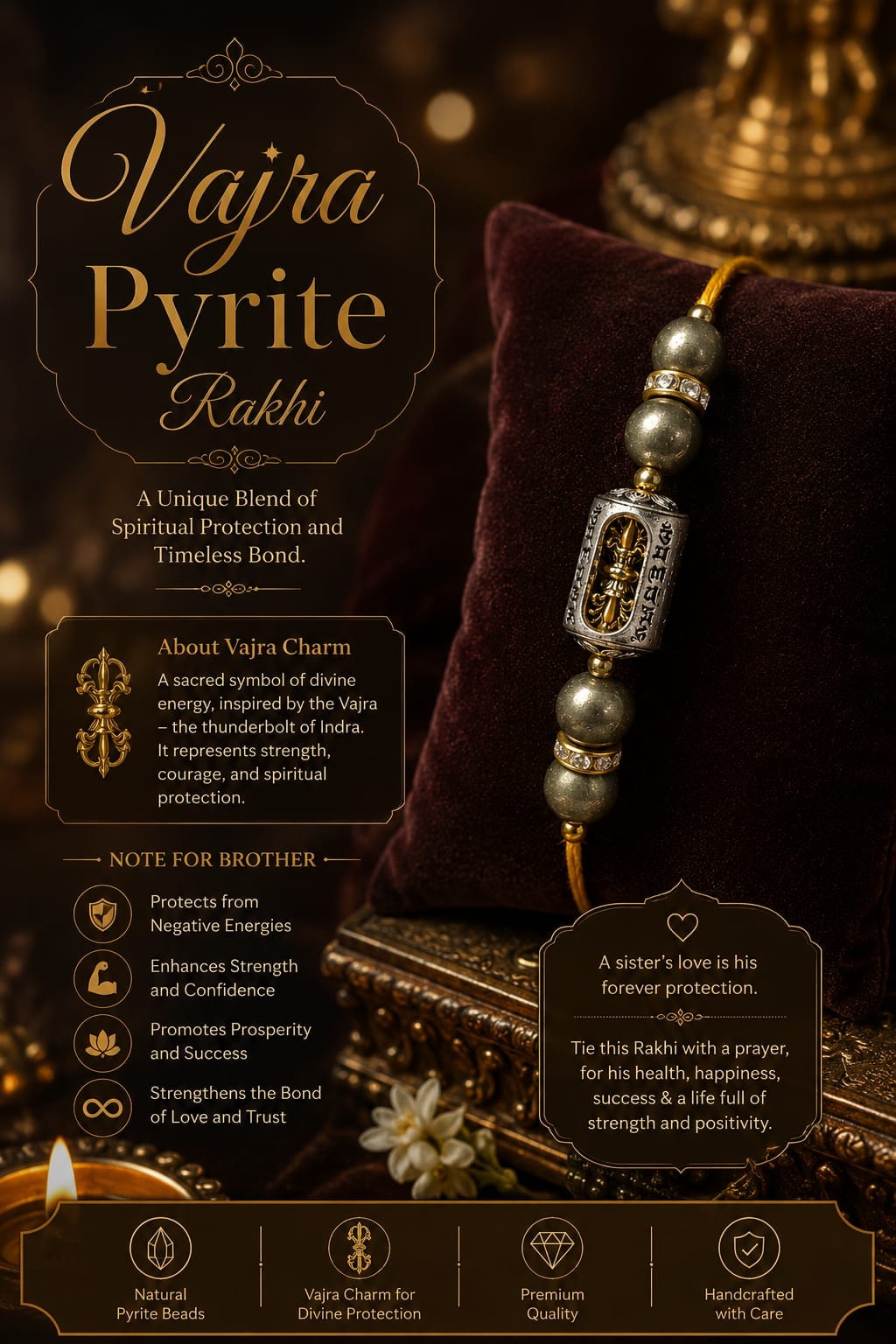 Vajra Pyrite Rakhi 