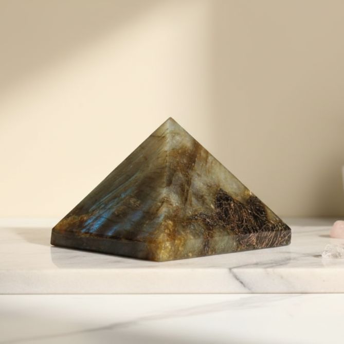 Labradorite Pyramid Natural Crystal