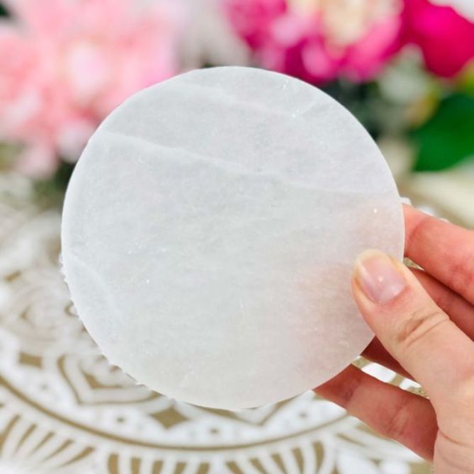 Selenite Plate Crystal Charger