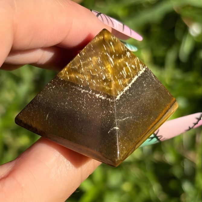 Tiger Eye Pyramid Natural Crystal