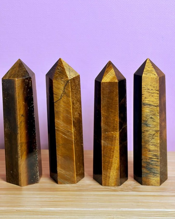 Natural Tiger Eye Crystal Tower