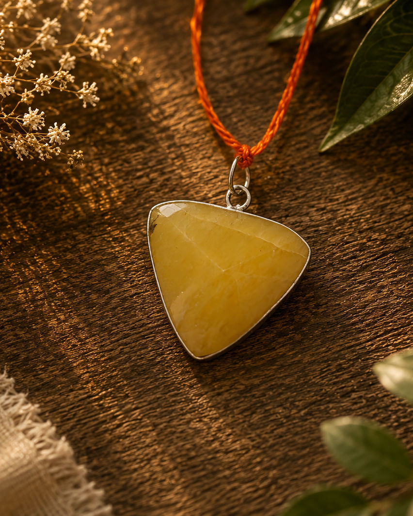 Yellow Calcite Pendant
