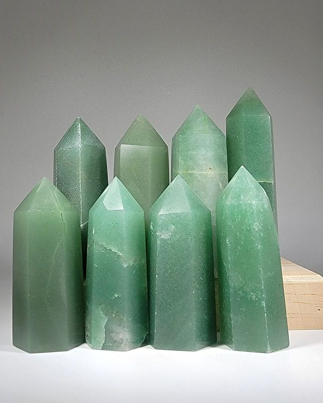 Natural Green Aventurine Crystal Tower Point