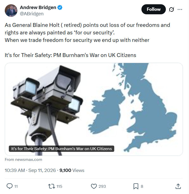 Andrew Bridgen: As General Blaine Holt...